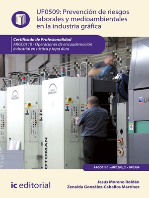 cover image of Prevención de riesgos laborales y medioambientales en la industria gráfica. ARGC0110